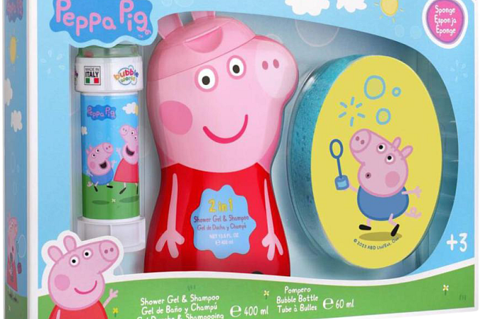 Peppa Pig set bublifuk, sprchový gel a houba | Peppa Pig